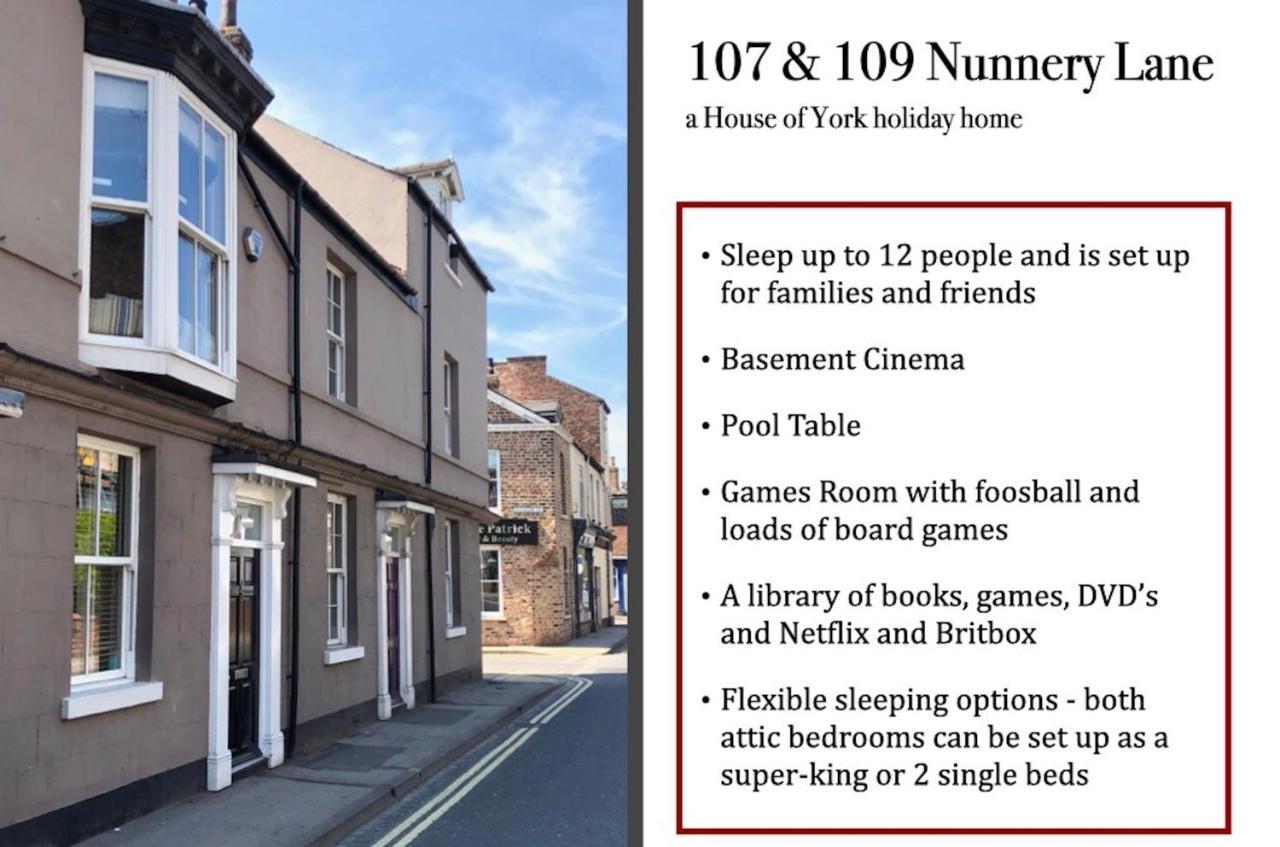 107 And 109 Nunnery Lane Villa York Buitenkant foto