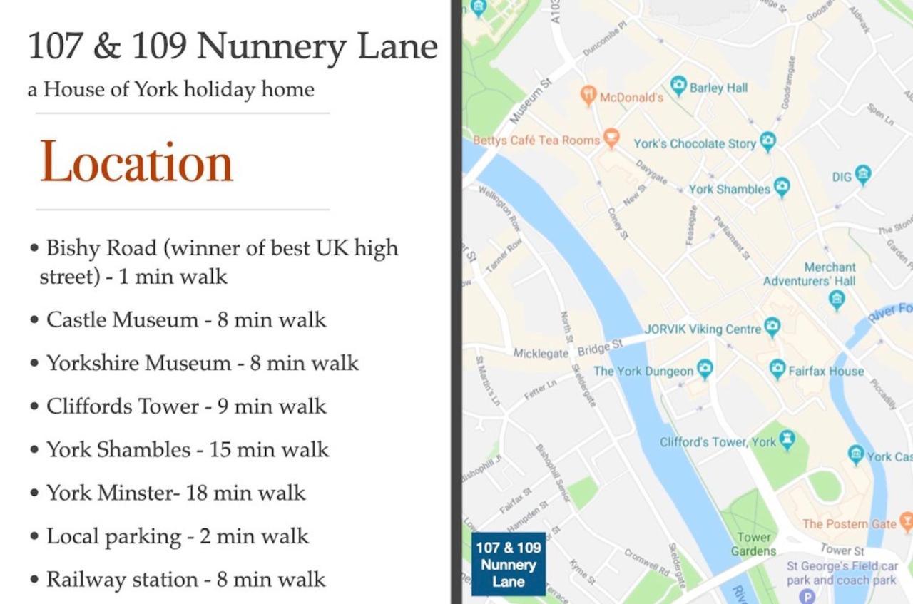 107 And 109 Nunnery Lane Villa York Buitenkant foto